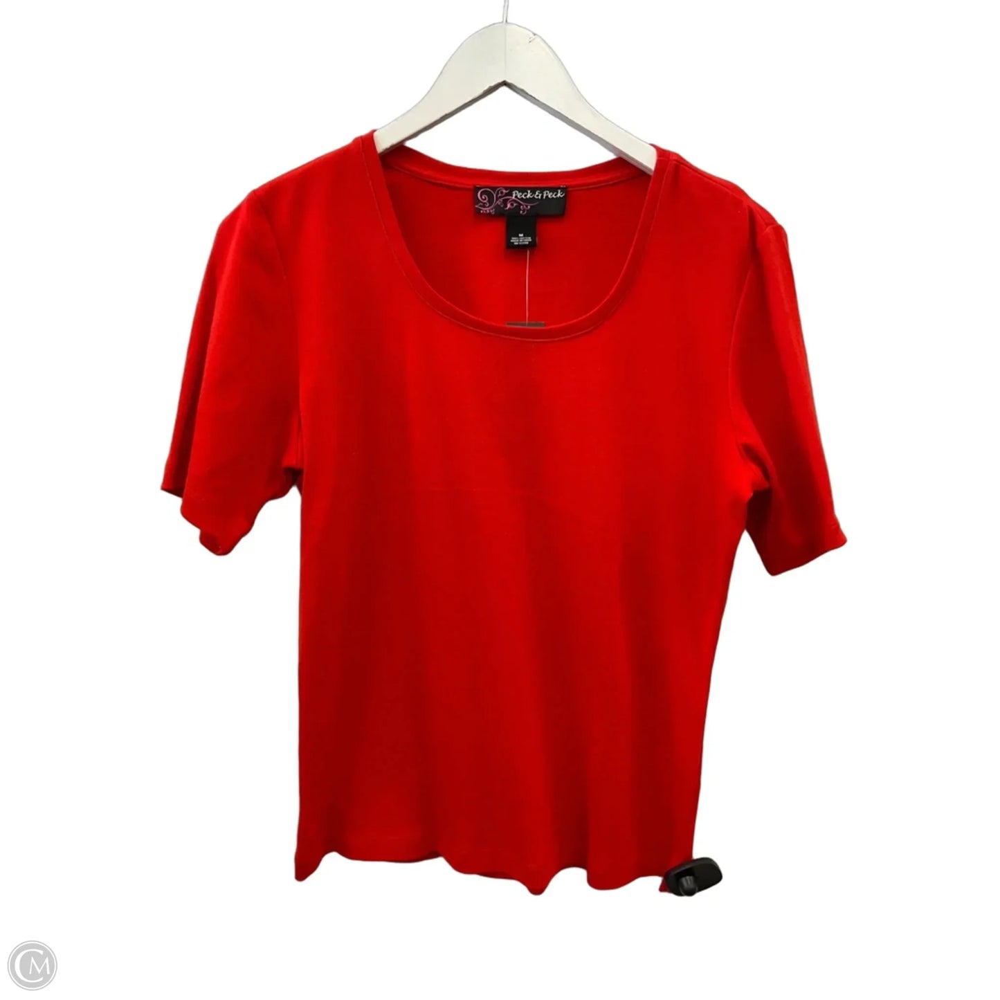 Top Short Sleeve Basic By Peck And Peck In Red, Size: M