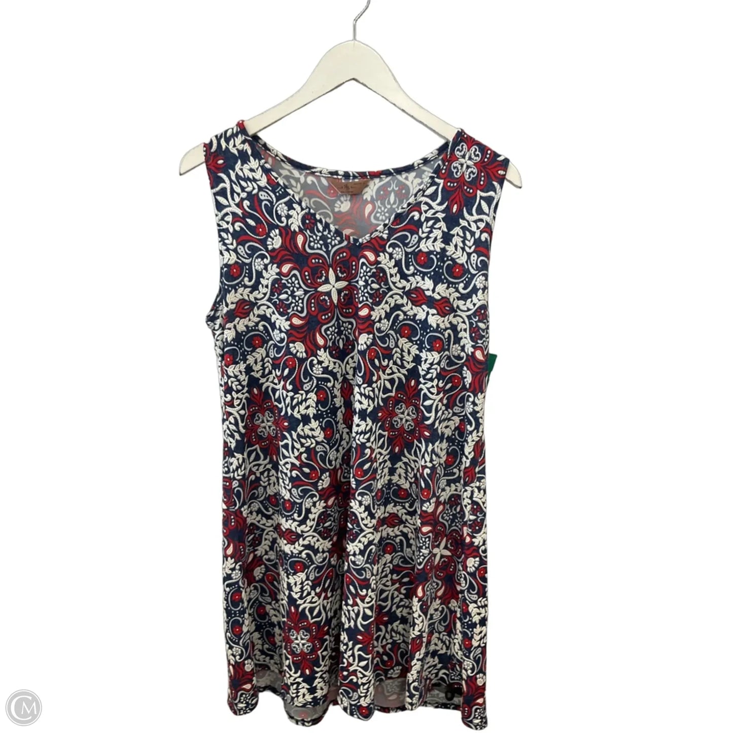 Dress Casual Short By Sjs In Blue & Red & White, Size: M