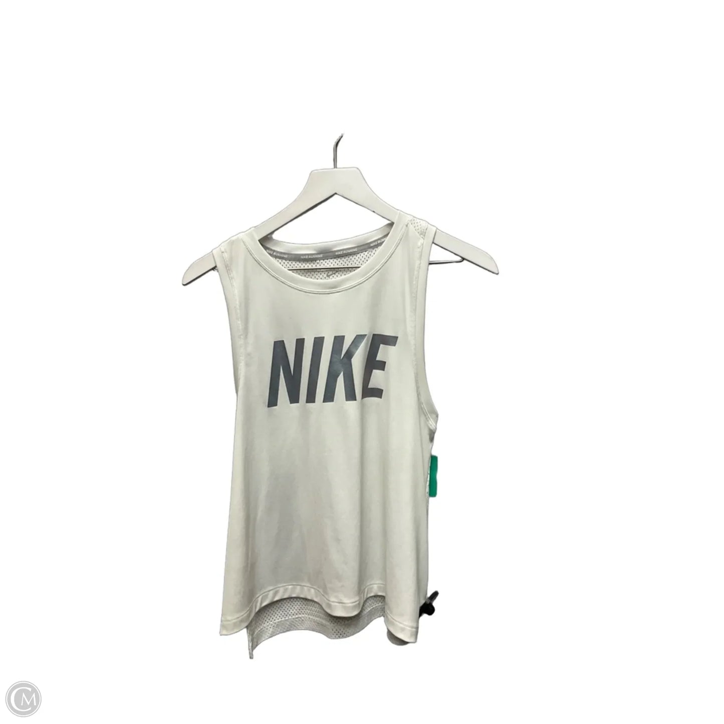 Athletic Tank Top By Nike Apparel In White, Size: M
