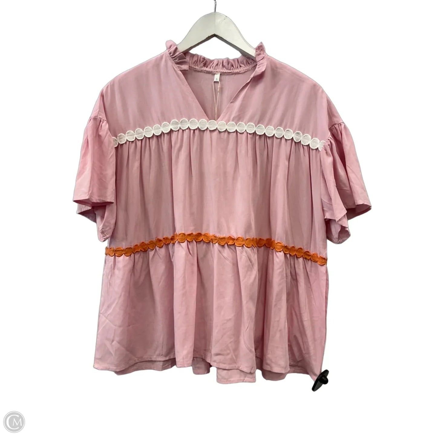 Top Short Sleeve By Clothes Mentor In Pink, Size: S