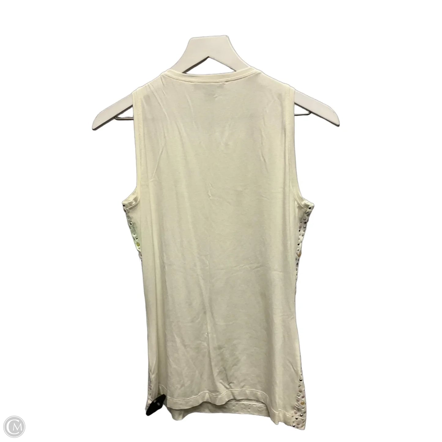 Top Sleeveless By St John Knits In Cream, Size: S