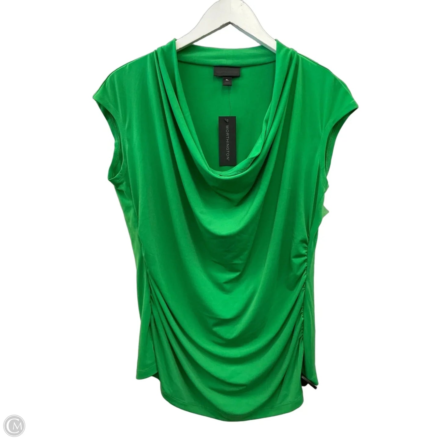 Top Short Sleeve By Worthington In Green, Size: L