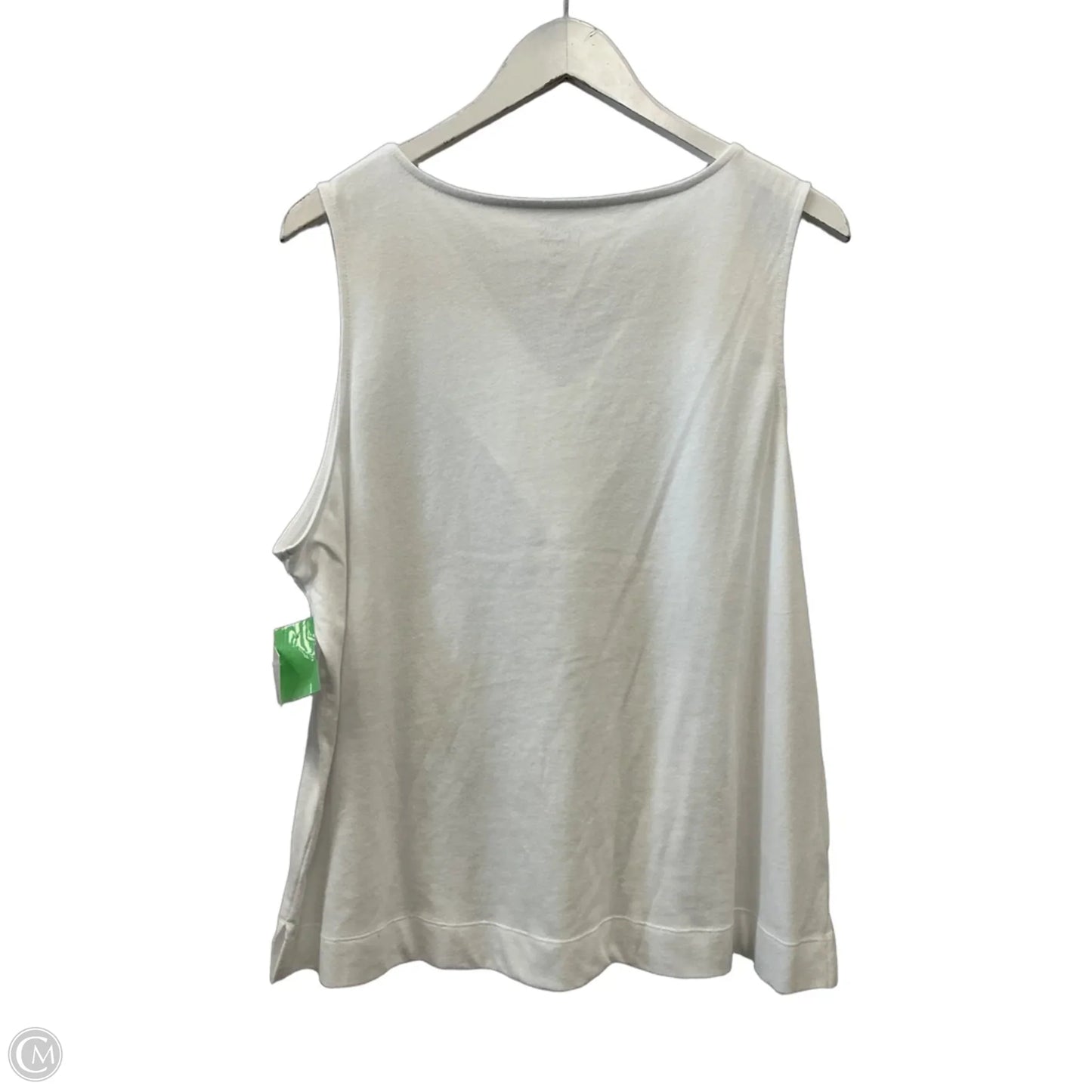 Top Sleeveless By Croft And Barrow In White, Size: L