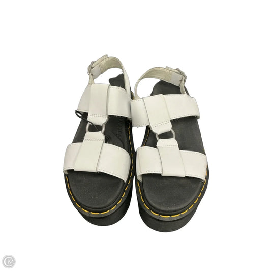 Sandals Heels Platform By Dr Martens In White, Size: 8