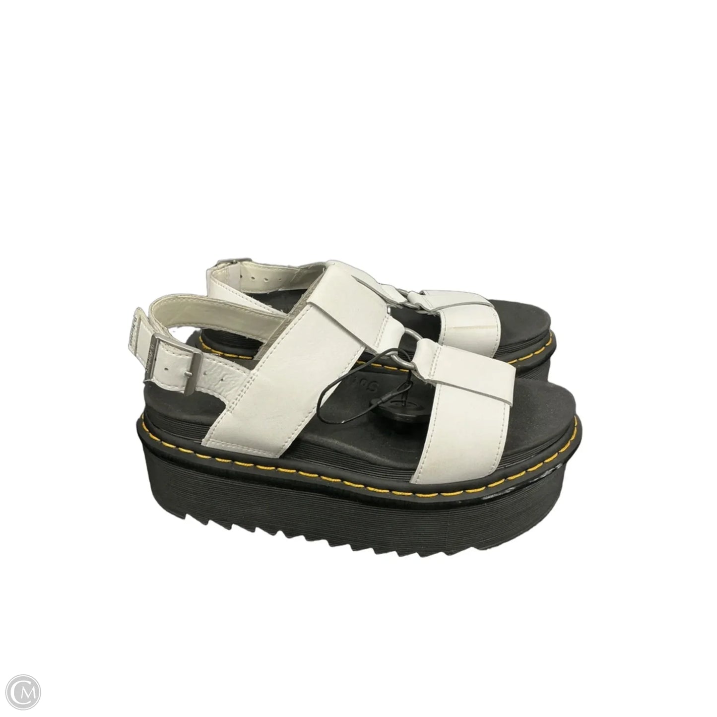 Sandals Heels Platform By Dr Martens In White, Size: 8