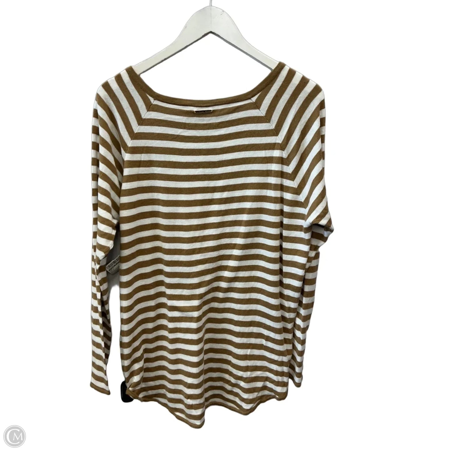 Top Long Sleeve By Michael By Michael Kors In Beige, Size: L
