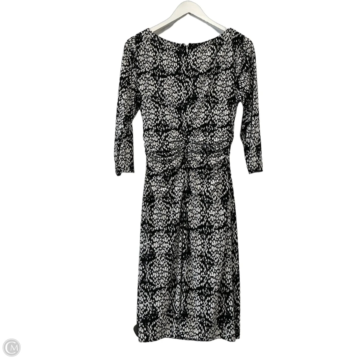 Dress Casual Midi By Adrianna Papell In Black & White, Size: M