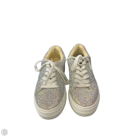 Shoes Heels Platform By Betsey Johnson In Silver, Size: 7