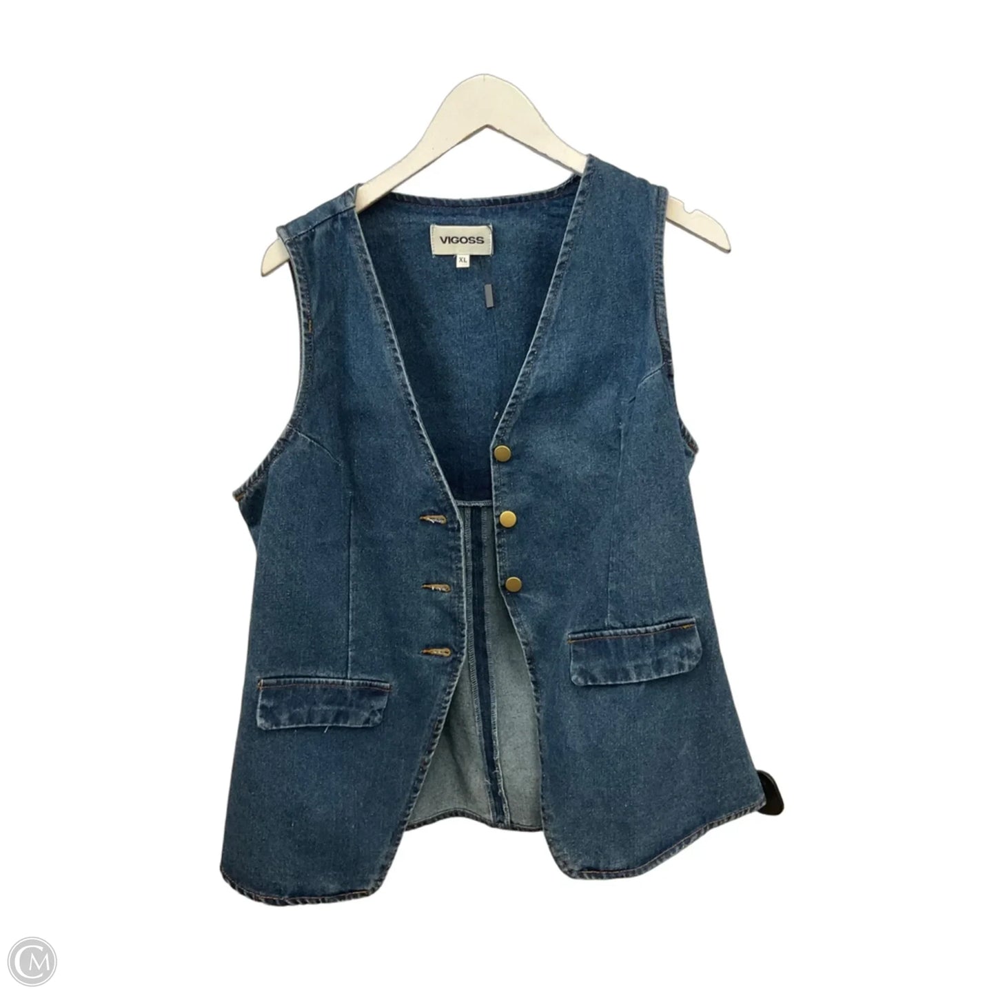 Vest Other By Vigoss In Blue Denim, Size: Xl