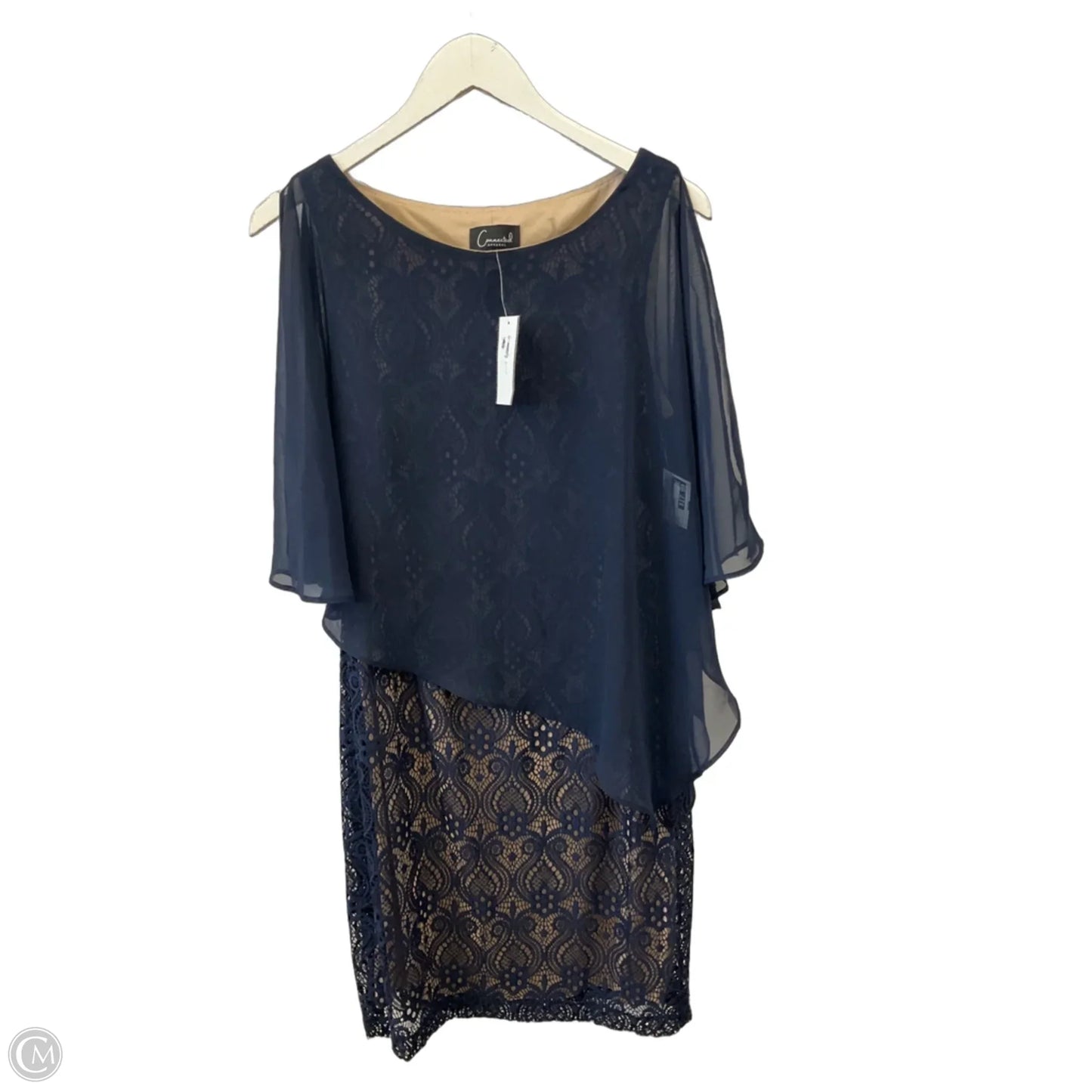 Dress Party Midi By Connected Apparel In Navy, Size: M