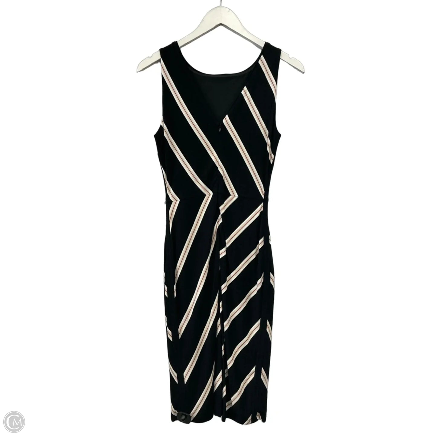 Dress Casual Midi By White House Black Market In Black, Size: Xs