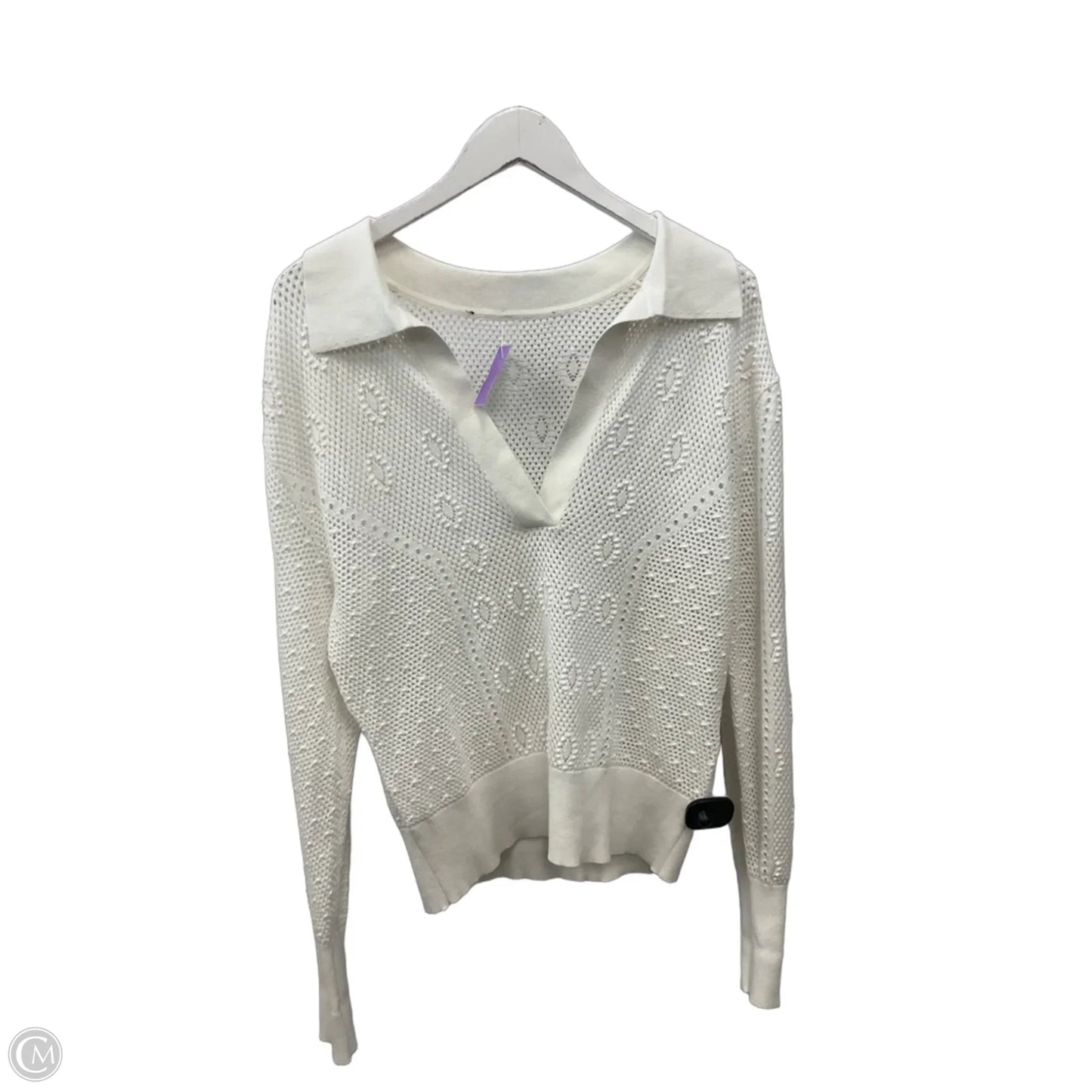 Top Long Sleeve By White House Black Market In White, Size: S