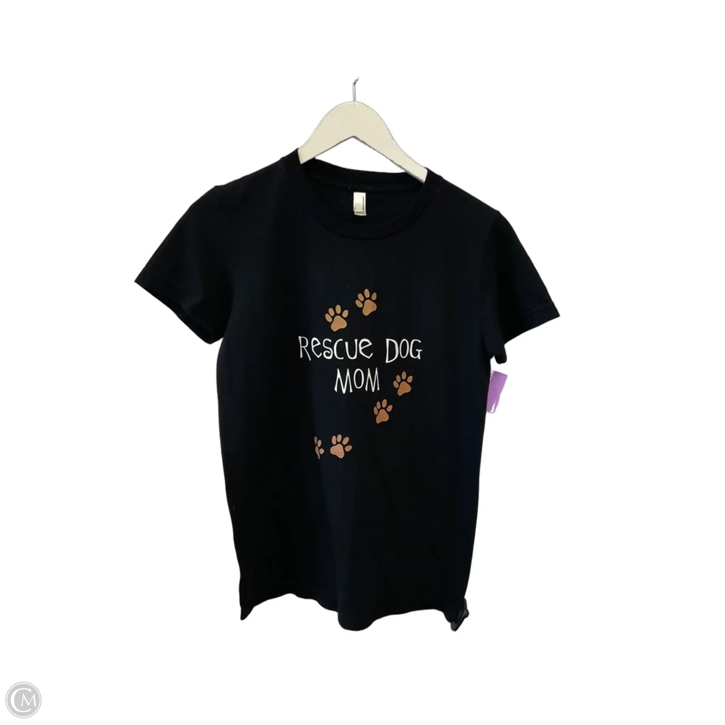 Top Short Sleeve By Cme In Black, Size: M