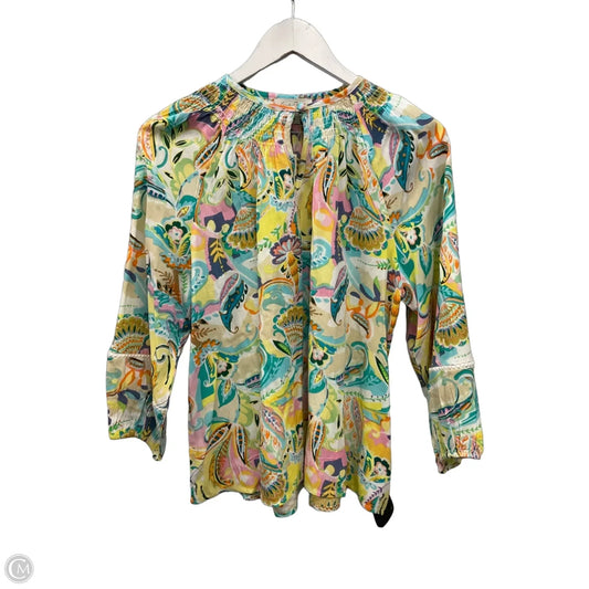Top 3/4 Sleeve By Charlie Paige In Multi-colored, Size: S