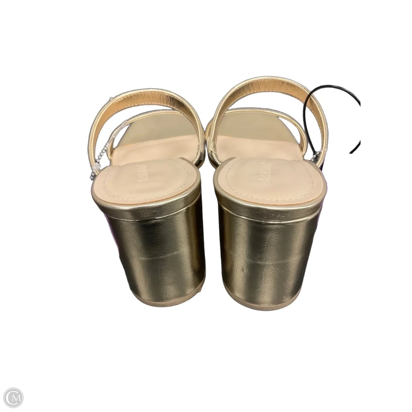 Sandals Heels Block By Bamboo In Gold, Size: 9