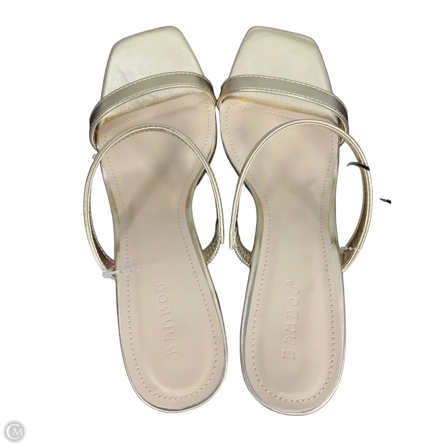 Sandals Heels Block By Bamboo In Gold, Size: 9