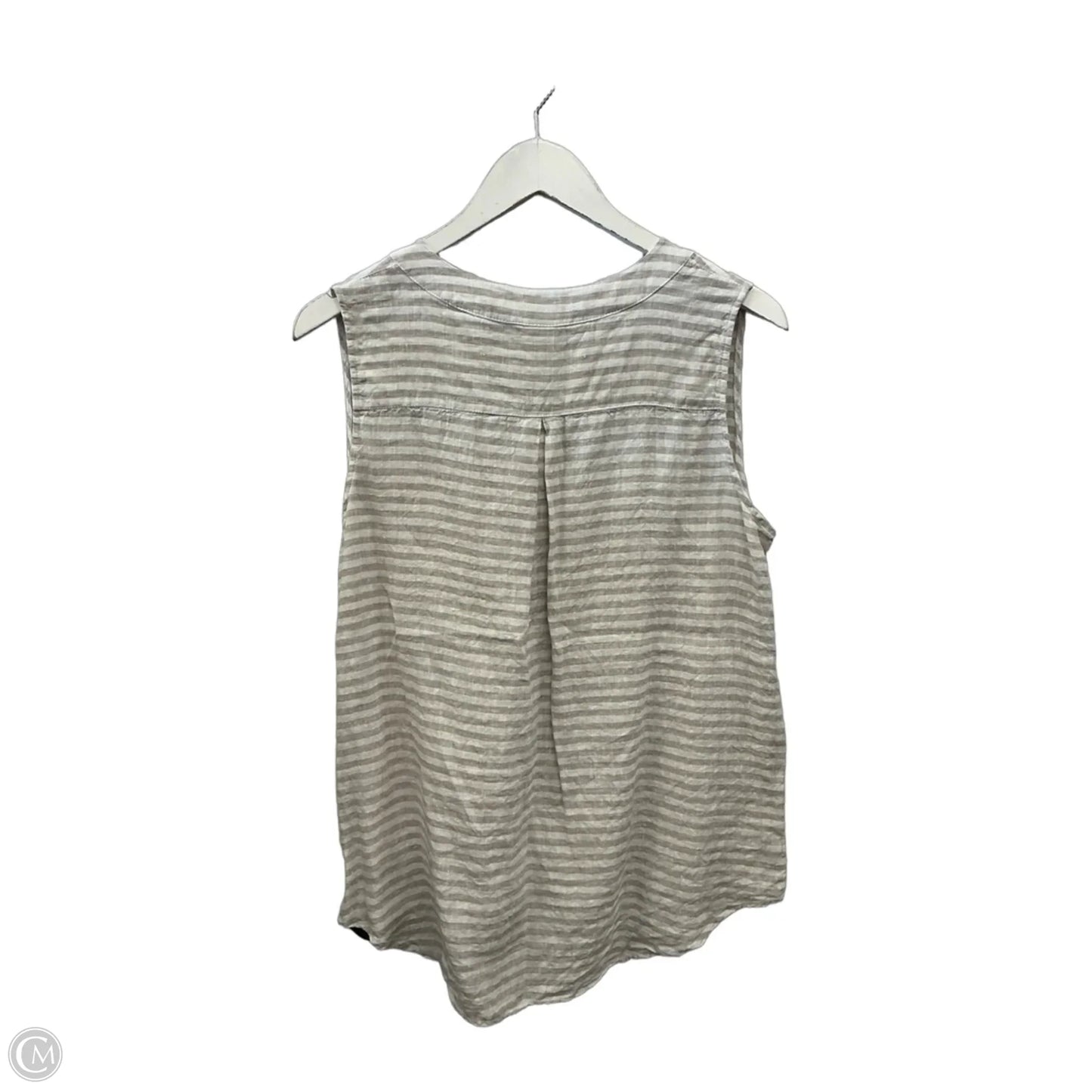 Top Sleeveless By Magaschoni In Beige, Size: L