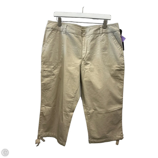 Capris By Falls Creek In Beige, Size: 14