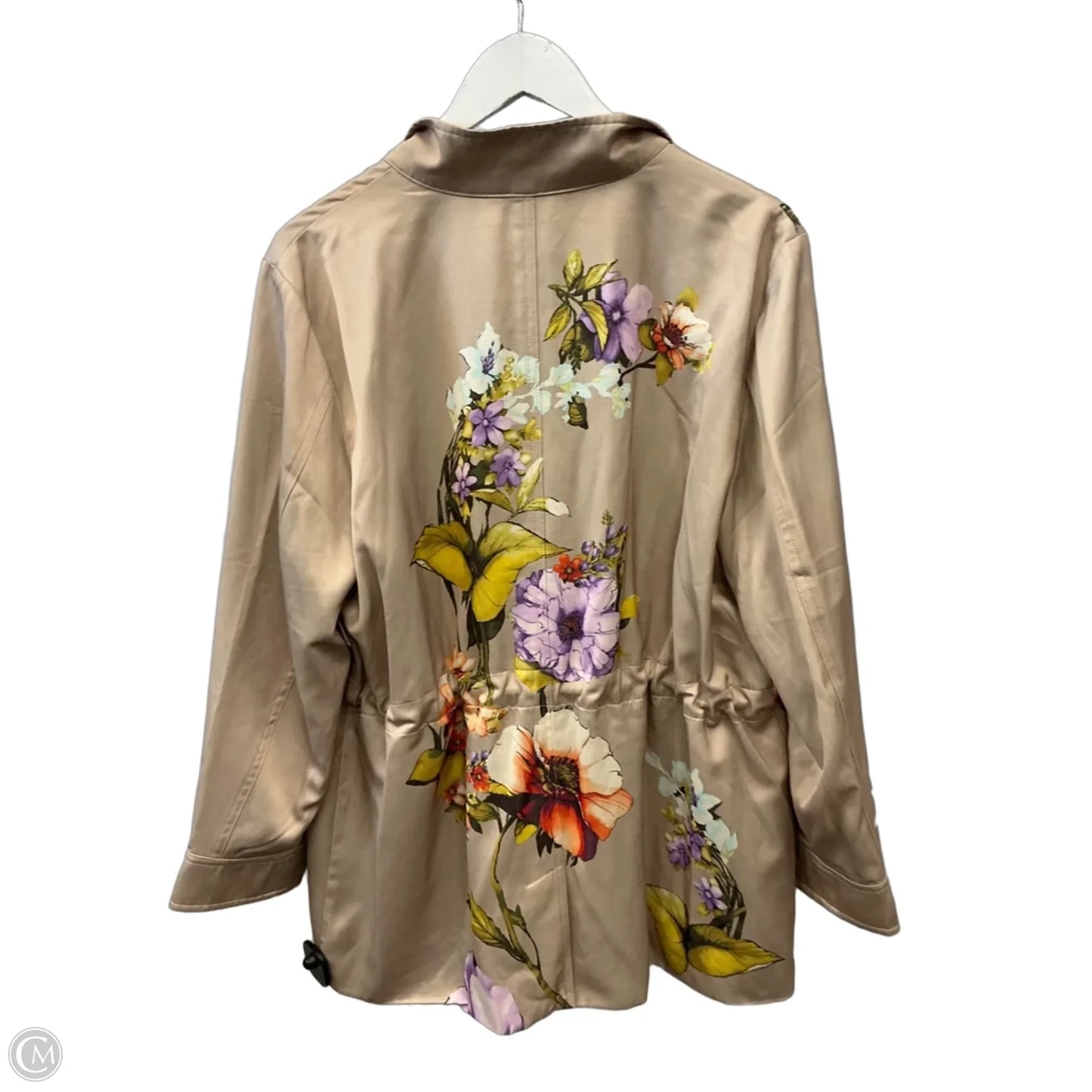 Jacket Utility By Chicos In Beige, Size: Xl
