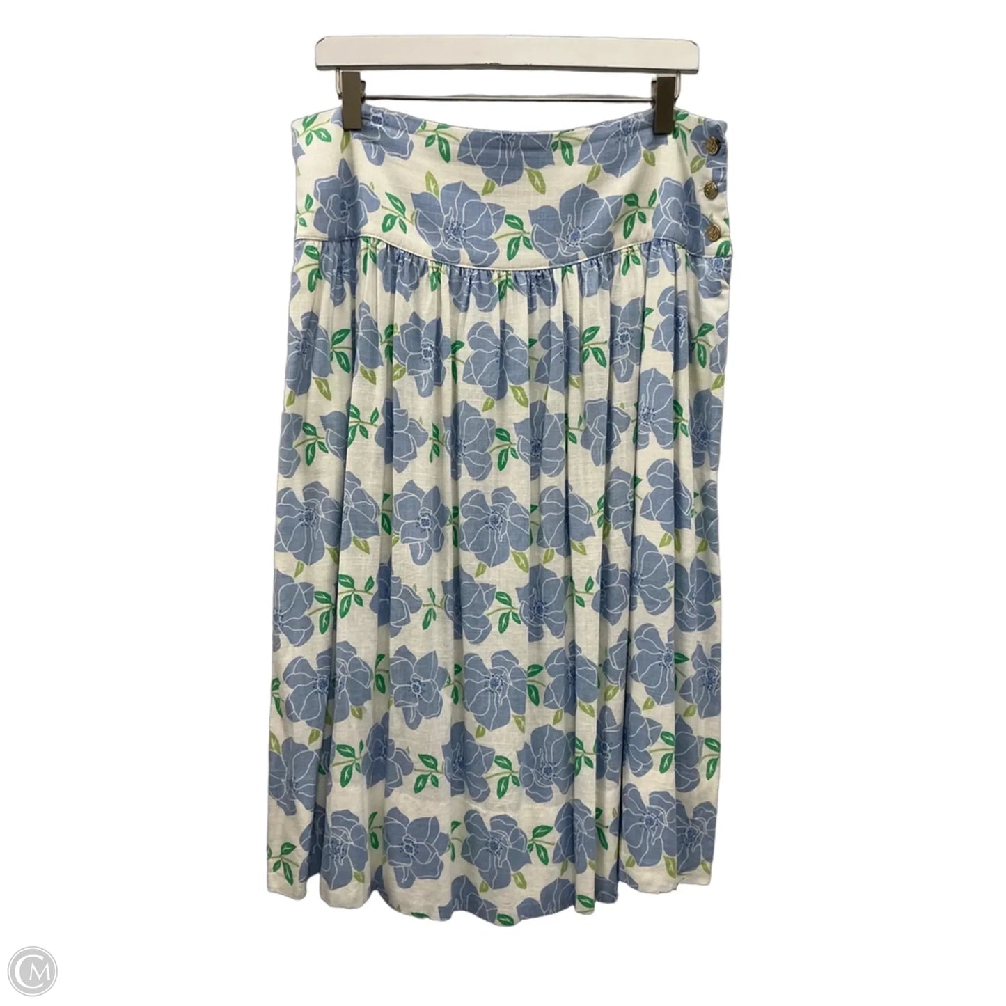 Skirt Midi By Draper James In Blue & Green, Size: 12