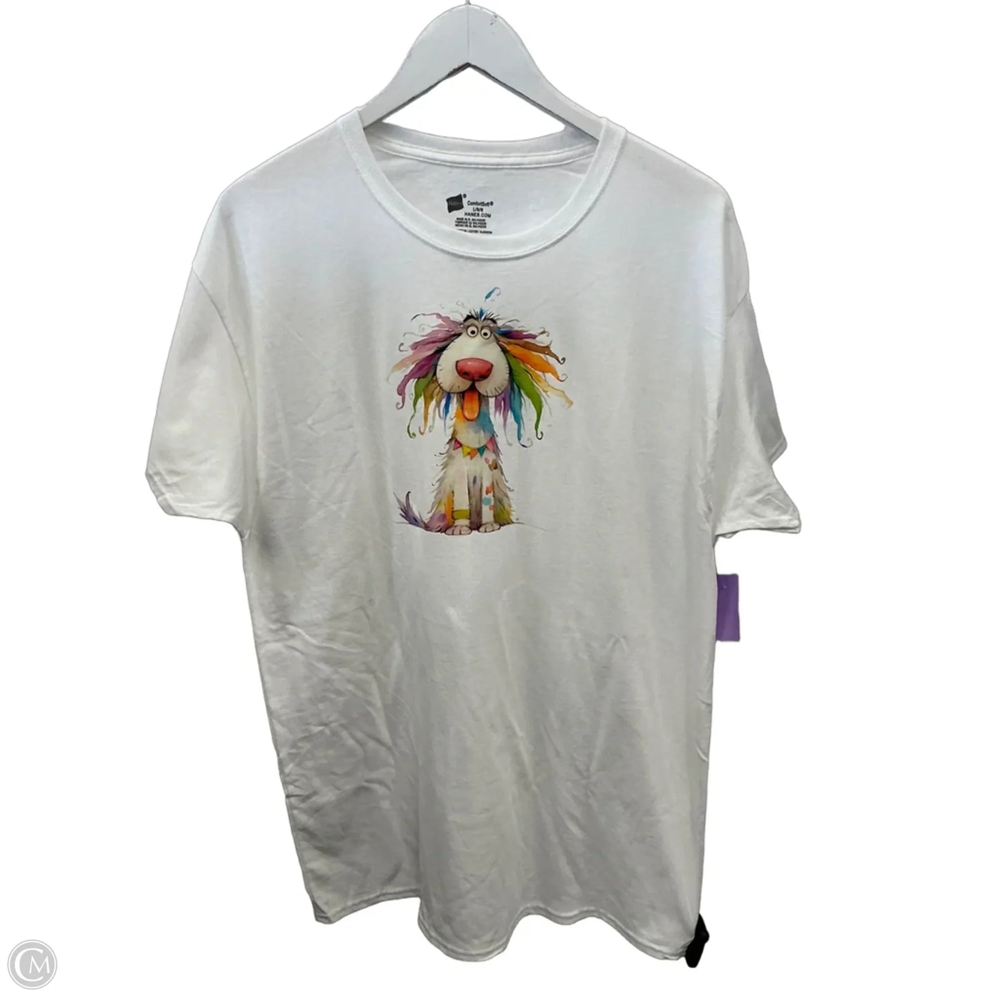 Top Short Sleeve By Hanes In White, Size: L