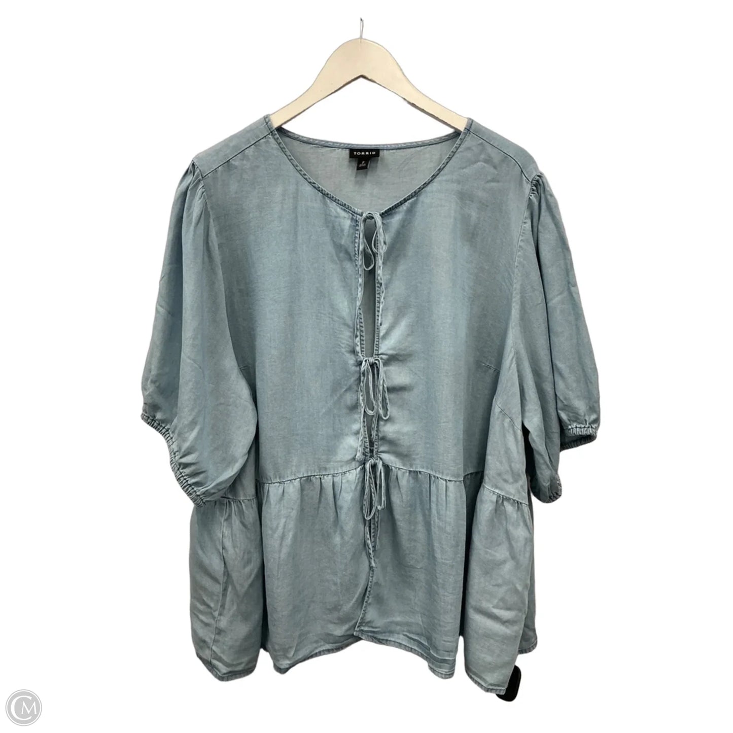 Top Short Sleeve By Torrid In Blue, Size: 2x