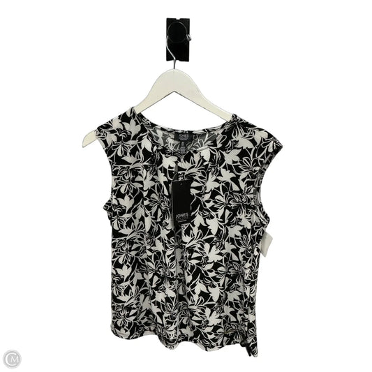 Top Sleeveless By Jones New York In Black & White, Size: S