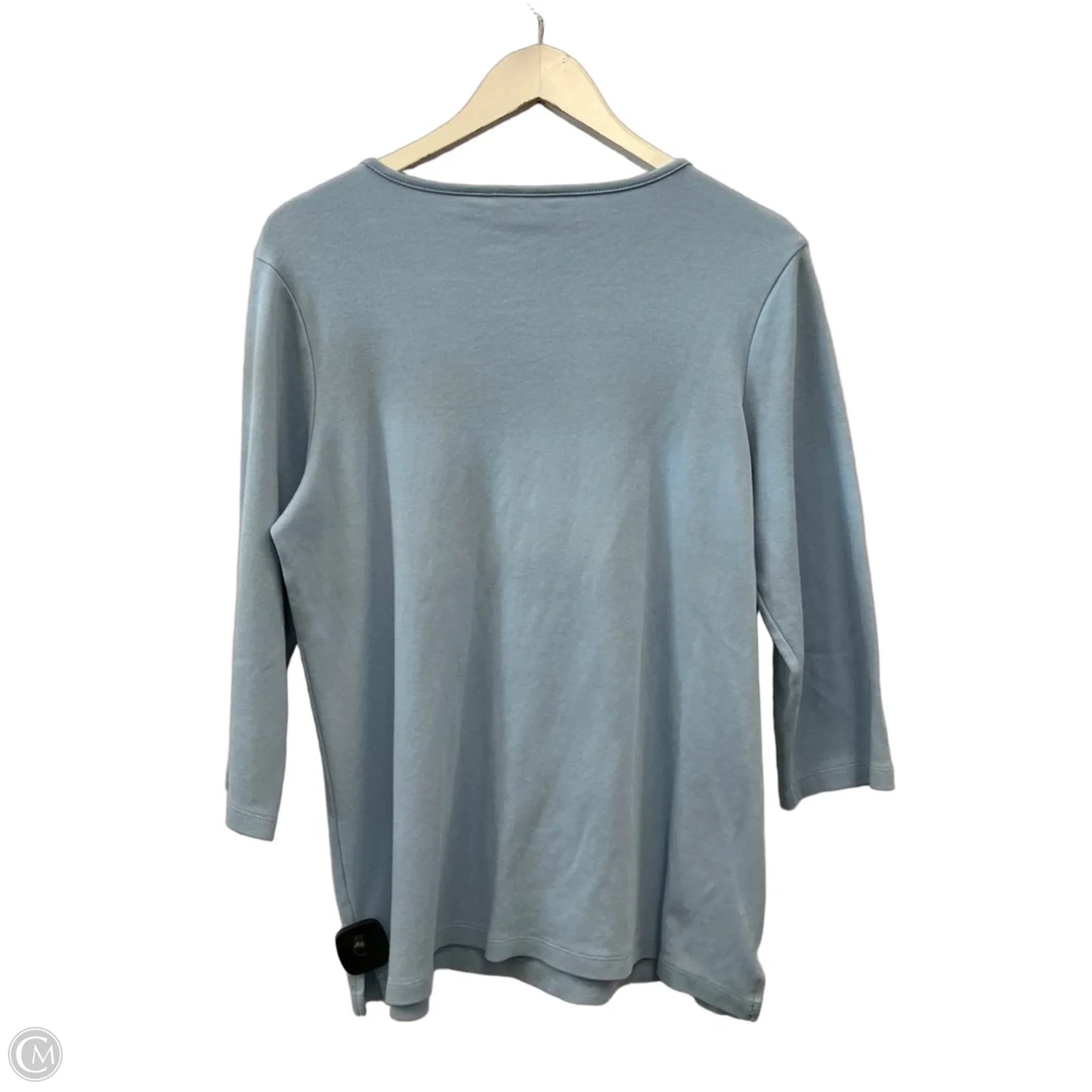 Top 3/4 Sleeve By Quaker Factory In Blue, Size: M