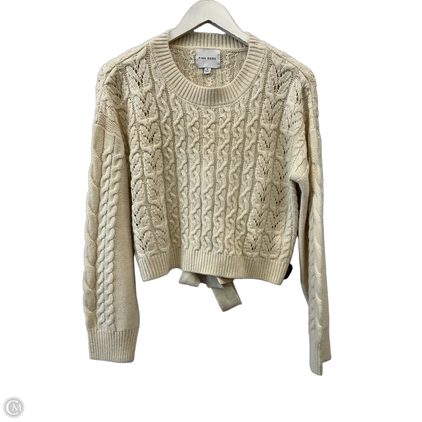 Sweater By Pink Rose In Cream, Size: M