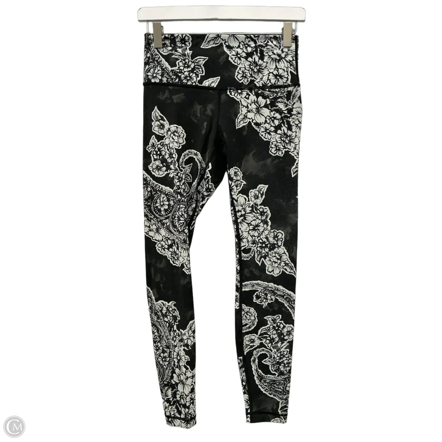 Athletic Leggings By Lululemon In Black & Grey, Size: S