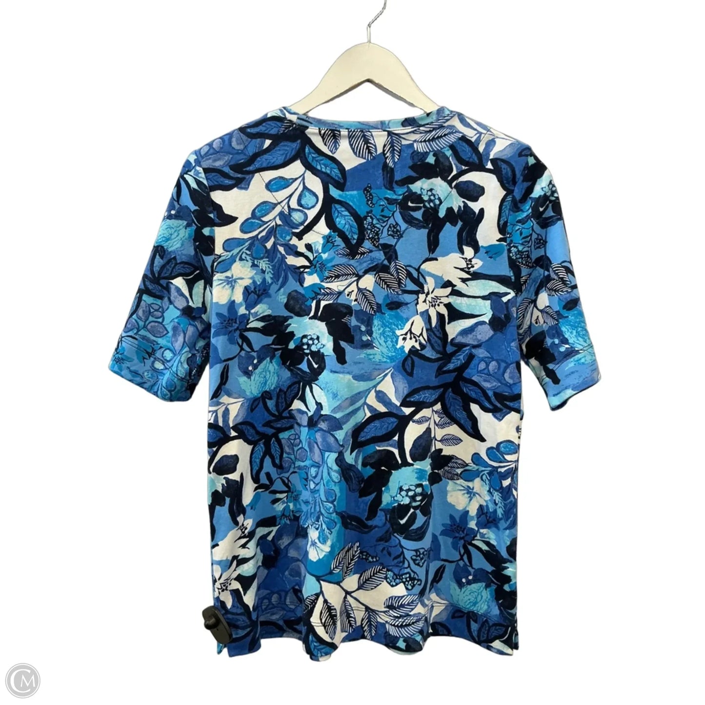 Top Short Sleeve By Chicos In Blue, Size: M