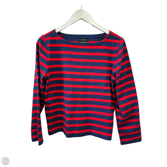 Top Long Sleeve By J. Crew In Blue & Red, Size: S