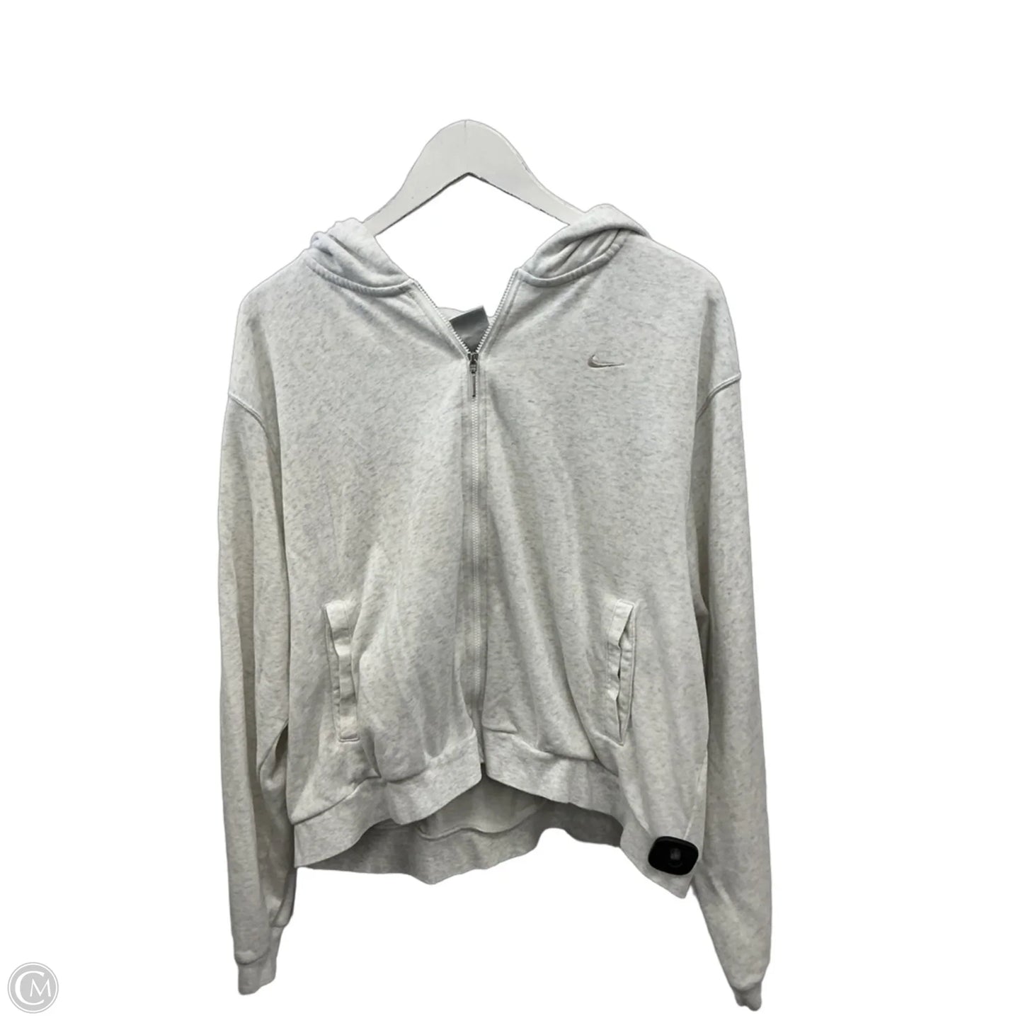 Athletic Sweatshirt Hoodie By Nike Apparel In Grey, Size: Xl