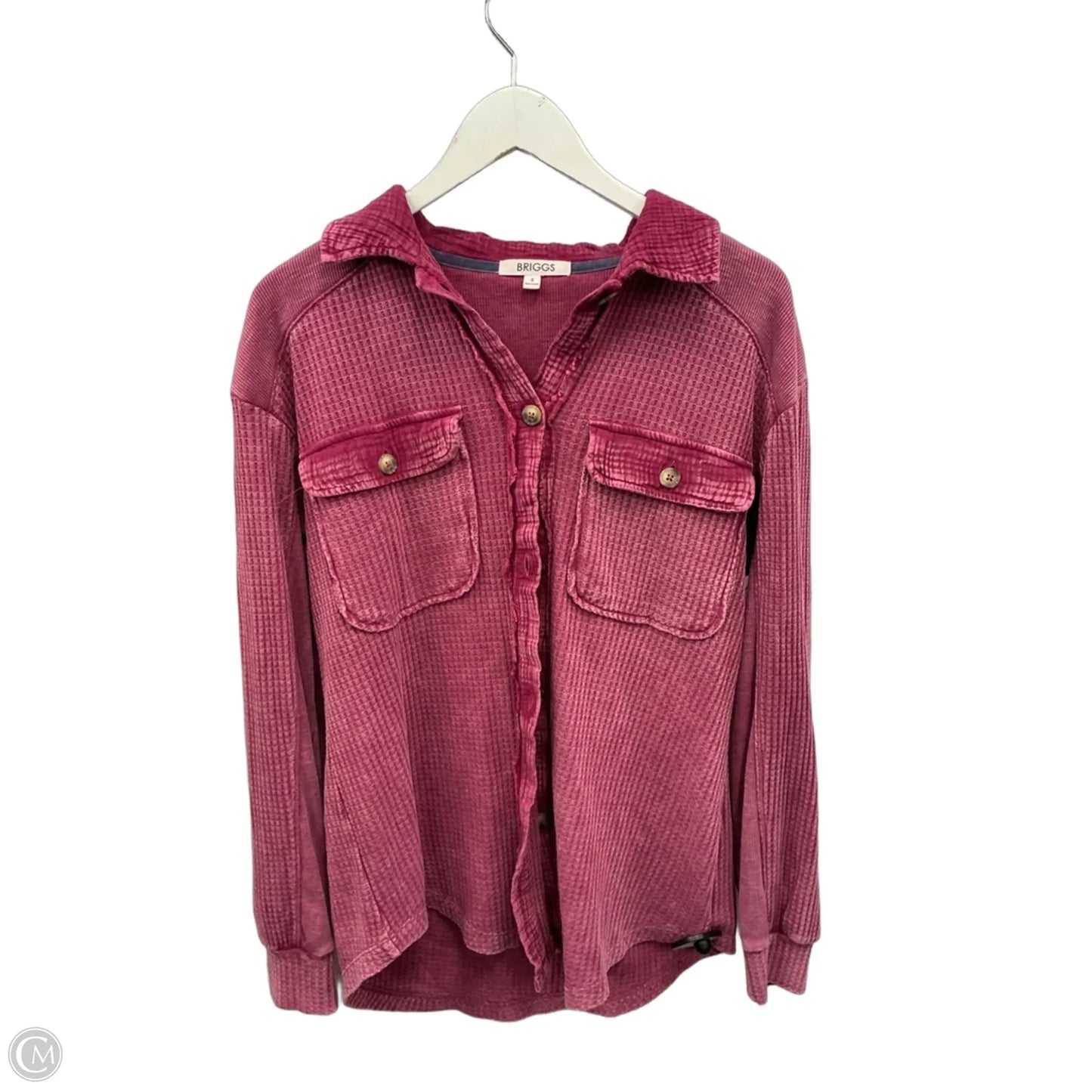 Top Long Sleeve By Briggs In Pink, Size: S