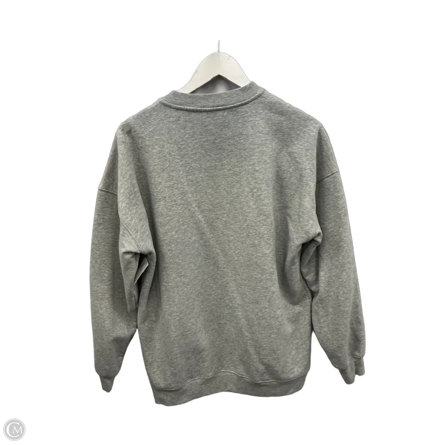 Sweatshirt Crewneck By Pink Lily In Grey, Size: S