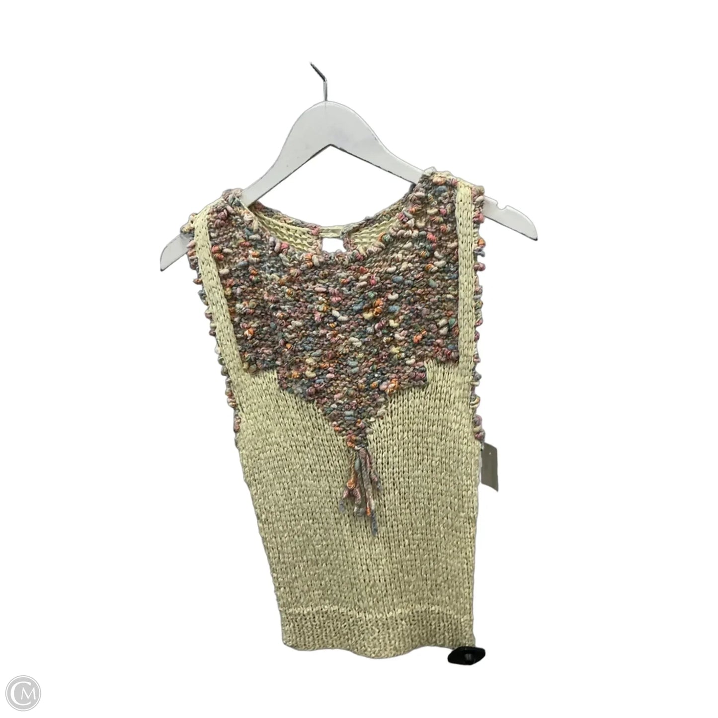 Top Sleeveless By Clothes Mentor In Cream, Size: M