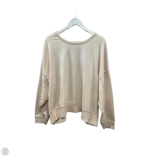 Sweatshirt Crewneck By Ocean Drive In Cream, Size: Xl
