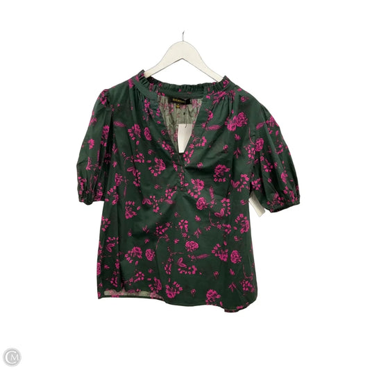 Top Short Sleeve By Sugar Lips In Green & Purple, Size: 1x