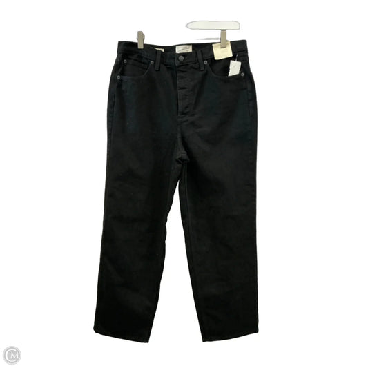 Jeans Straight By Universal Thread In Black Denim, Size: 12