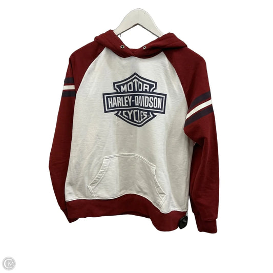 Sweatshirt Hoodie By Harley Davidson In White, Size: L