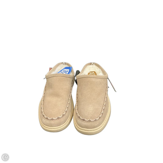 Shoes Heels Platform By Hey Dude In Tan, Size: 7