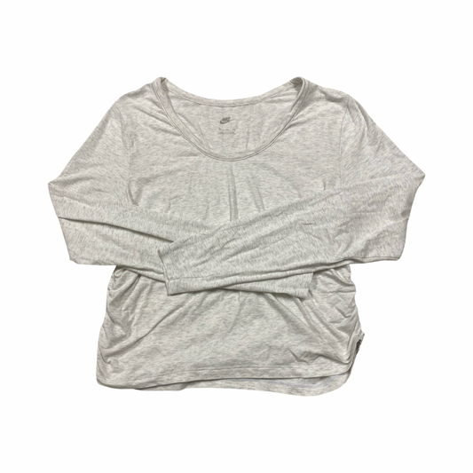 Athletic Top Ls Crewneck By Nike In Grey, Size:Xl