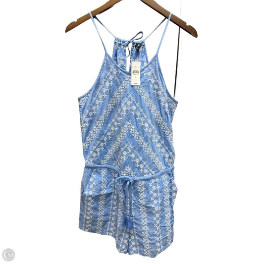 Romper By Loft In Blue & White, Size: S