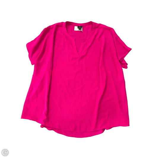 Top Short Sleeve By Worthington In Pink, Size: 3x