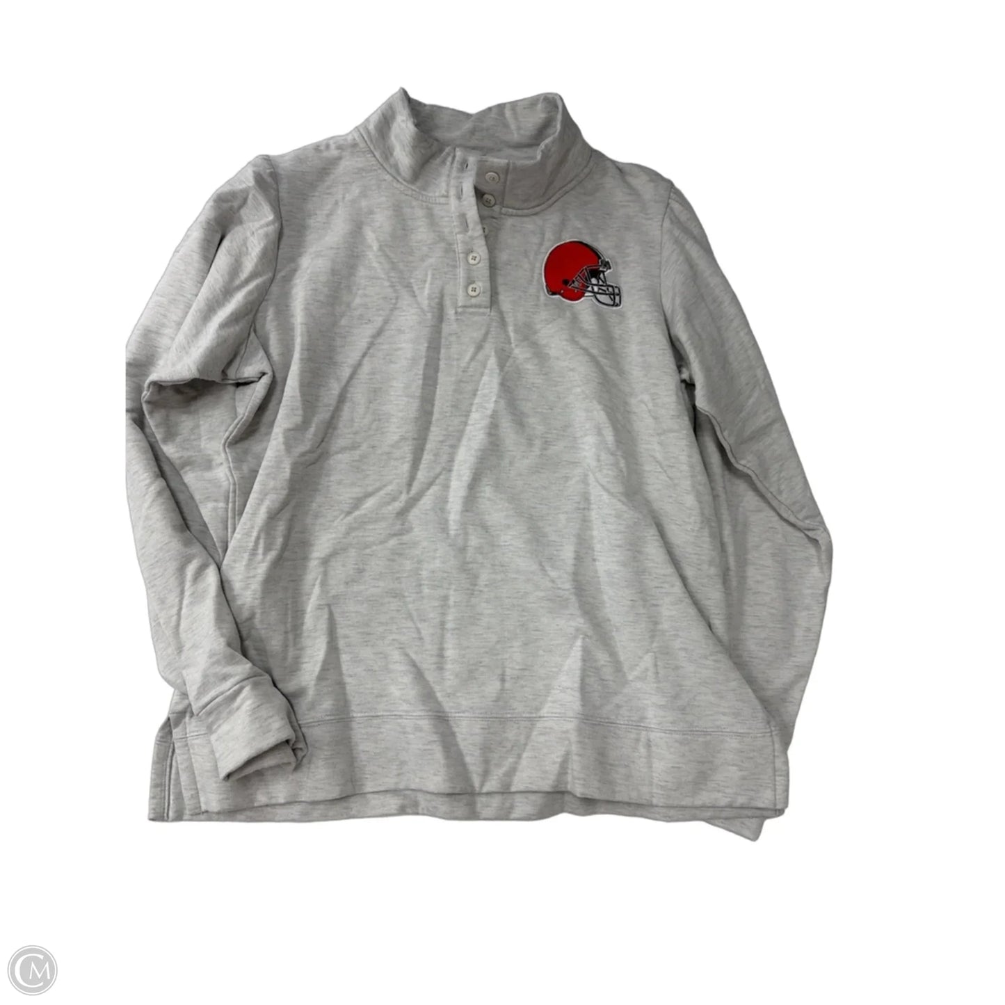Athletic Sweatshirt Collar By Clothes Mentor In Grey, Size: L