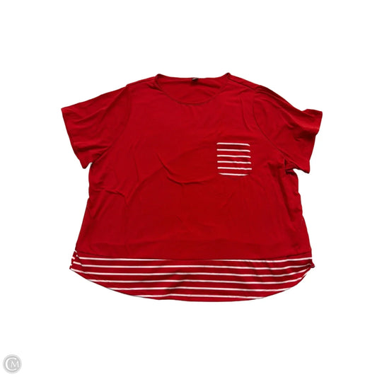 Top Short Sleeve By Shein In Red, Size: 4x