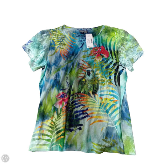 Top Short Sleeve By Essentials In Multi-colored, Size: 1x