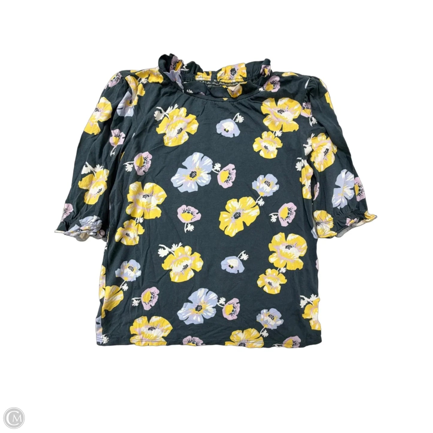 Top Short Sleeve By Loft In Floral Print, Size: M