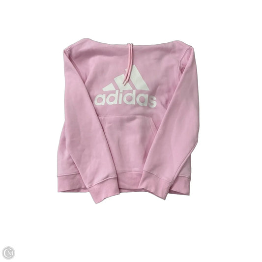 Sweatshirt Hoodie By Adidas In Pink, Size: M