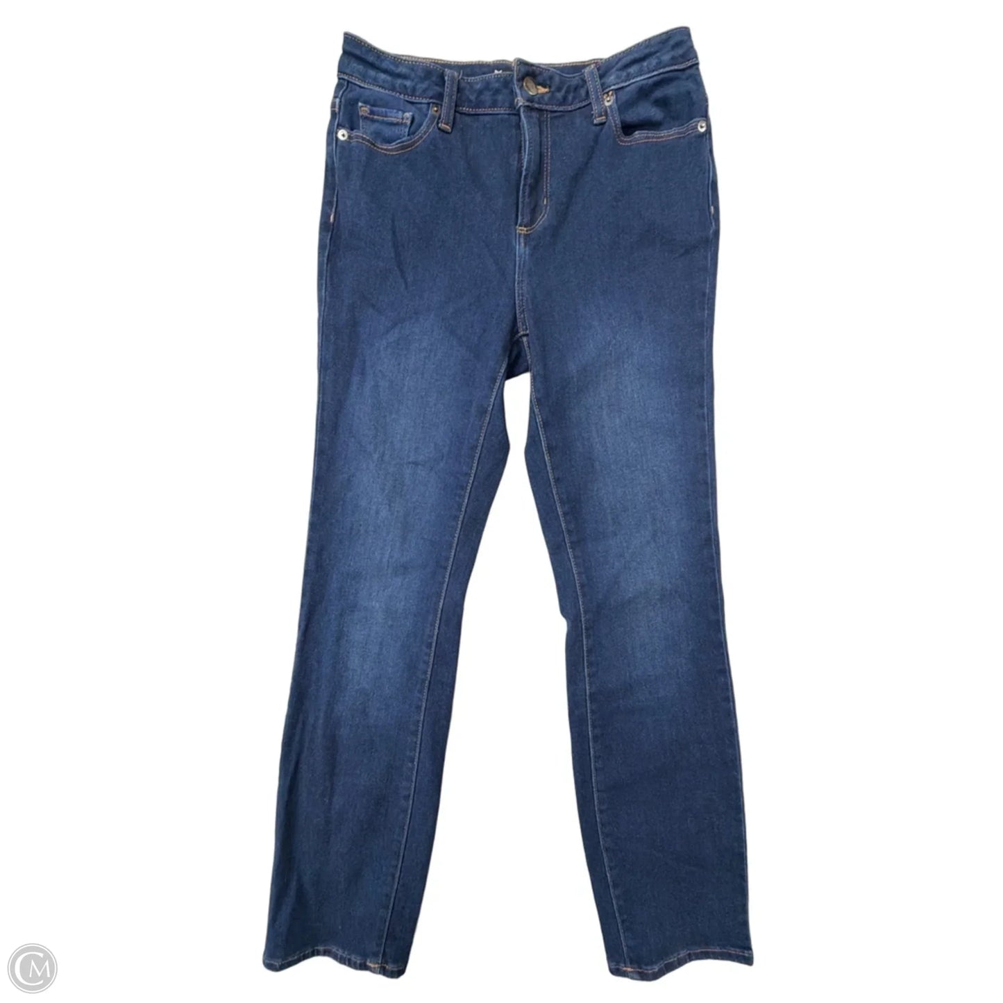 Jeans Straight By Members Mark In Blue Denim, Size: 4